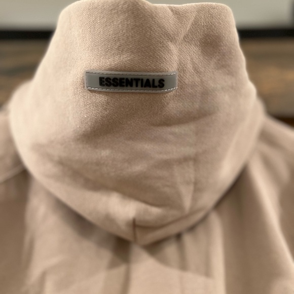 EUC Fear of God Essentials classic fit fleece hoodie zip up Large - Picture 4 of 5